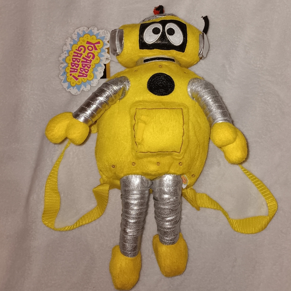 New 2012 Yo Gabba Gabba Plex Robot Backpack Bag Purse Vintage